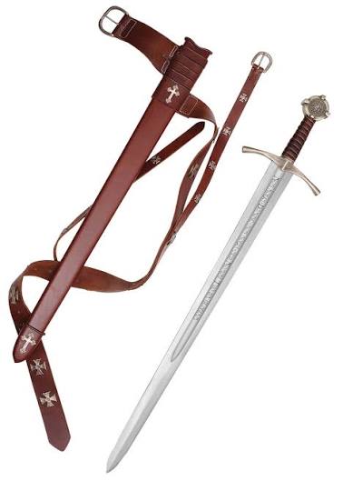 Knights Templar Sword with Scabbard | Handmade Crusader Longsword