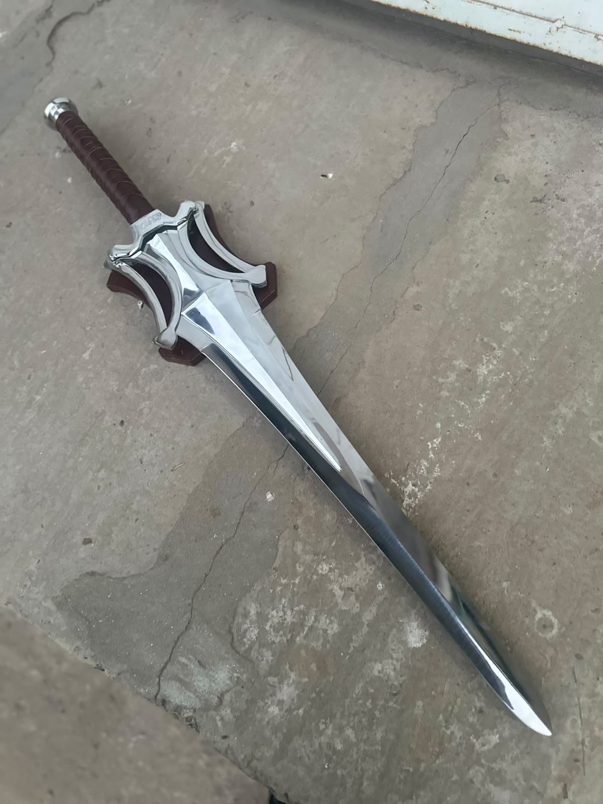 Custom Handmade He-Man Power Sword Replica - Masters of the Universe Fantasy Sword | Leather Wrapped Handle | Cosplay & Display Sword