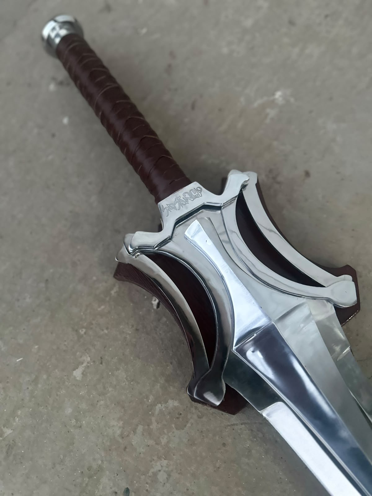 Custom Handmade He-Man Power Sword Replica - Masters of the Universe Fantasy Sword | Leather Wrapped Handle | Cosplay & Display Sword